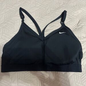 Nike Black Racerback Sports Bra with White Swoosh